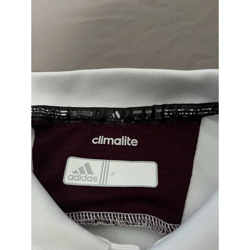 Adidas Mississippi State Bulldogs Polo Shirt Men's XL White Climalite Football